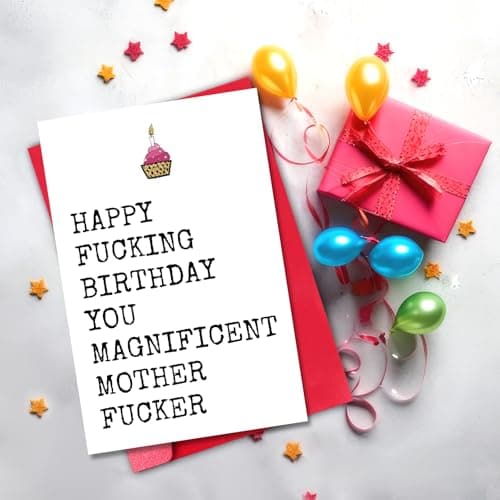 Rude Birthday Card for Men, Funny Birthday Card for Best Male Female Friend, Humor Bday Gift (Magnificent)