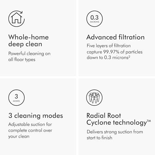 Dyson Ball Animal 3 Upright Vacuum, Corded, 290AW, De-tangling Motorbar Cleaner Head for All Floors, 3 Suction Modes