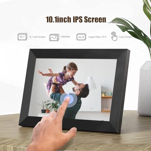 MEZED 10.1'' Digital Picture Frame，Smart Digital Photo Frame with 1280x800 IPS Touch Screen, Auto-Rotate and Slideshow, Easy Setup to Share Moments Via APP from Anywhere Anytime