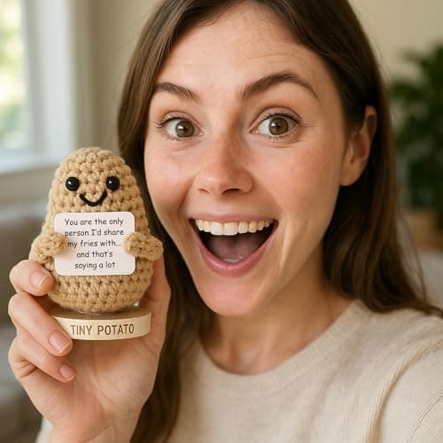 Funny Sister Gifts - Handmade Crochet Potato Doll with 30 Signs | Cute Sisters Presents Ideas for Christmas, Unique Birthday Gift for Sister from Sisters, Brother, Step Bonus Sis