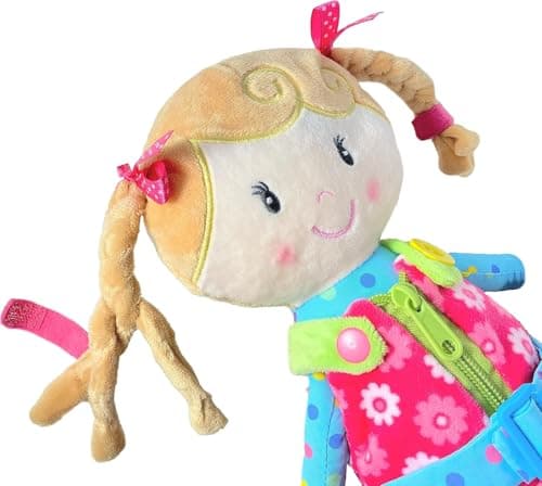 Snuggle Stuffs Sugar Snap Plush Learn to Dress Doll for Toddlers - 15" - Gifts for 2 Year Old Girls