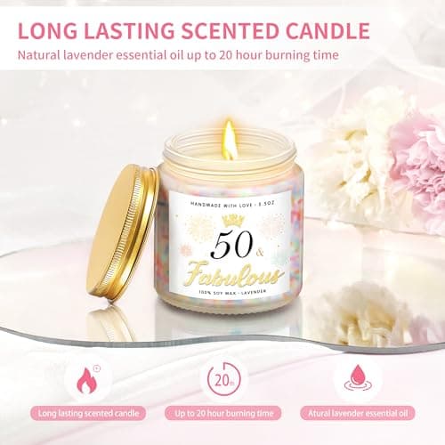 LUCOTIYA 50th Birthday Gifts for Women 50th Birthday Gifts for Her Vintage 1975 Gifts Idea For Women,Friends,Sister,Mom,Aunt