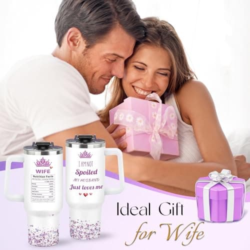 Gifts for Wife from Husband - Anniversary Wedding Gifts for Women - Mothers Day Christmas Tumbler Gift for Wife - Birthday Present for wifey - Valentines Day Gift for Her - to My Wife's 40 Oz Tumbler