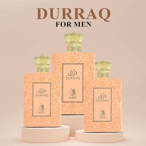 ARIF Durraq Perfumes – Floral Oriental Eau de Parfum for Women – Long-Lasting, Saffron, Plum, Orange Blossom, Neroli, Patchouli, Musk – Luxury Women's Fragrance – 3.4 oz