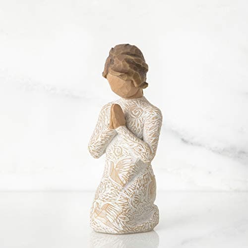 Willow Tree Prayer of Peace (Lighter Skin), Seeking The Quiet Within, Expresses Sympathy, Comfort, Remembrance, Healing, Sculpted Hand-Painted Figure