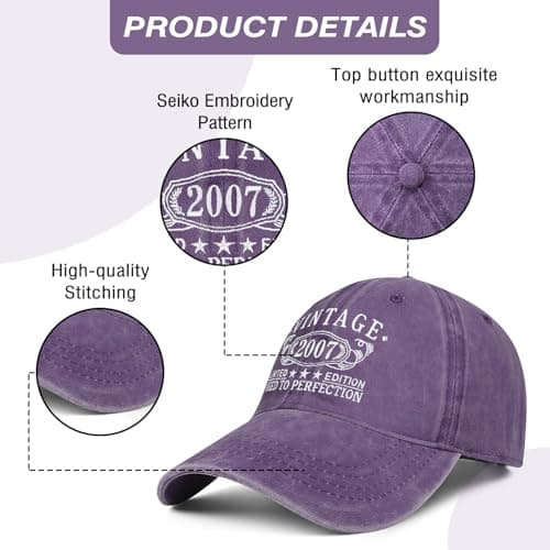 Birthday Gifts for Men Women, Personalized 18th/21st/25th/30th/40th/50th ...90th Birthday Ideas Gift, Vintage Baseball Hat