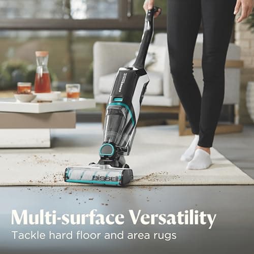 Bissell CrossWave Cordless Max Vacuum Mop All in One Wet and Dry Vac Combo Hard Floor Cleaner and Area Rugs, Cordless Mop, Pack-in Formulas Included, 2554A