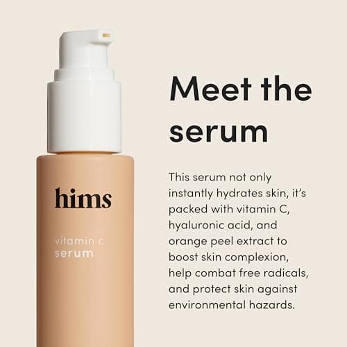 hims Vitamin C Serum for Men - Brightens, Evens Skin Tone, Reduces Wrinkles - Highly Concentrated Anti-Aging Vitamin C Face Serum for Men - 1 fl oz
