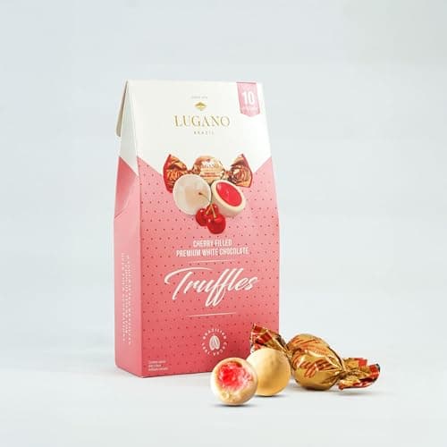 Lugano Premium Truffles Variety Pack of 5 - One Box of Each Flavor - Milk, White Cherry, White Strawberry, Dark Caramel, and Milk Chocolate Caramel