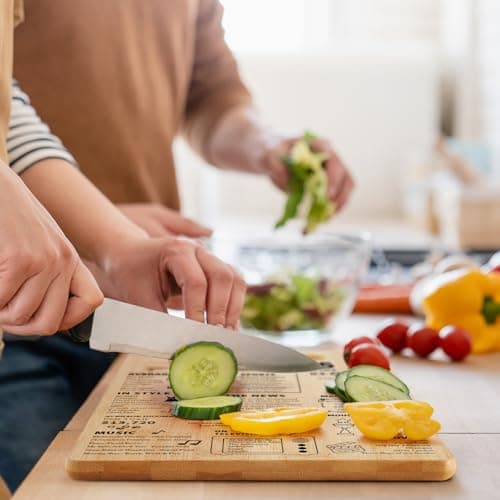 50th Wedding Anniversary Cutting Board Gifts for Women Men Marriage Gifts for Couple 1975 Poster Back In 1975 50th Anniversary Decorations 100% Organic Bamboo Pre Oiled 11"L x 7"W x 0.5"Th