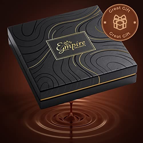 Chocolate Gift Box with Assorted Gourmet Chocolates - Food Gift Basket for Women and Men - Birthday, Thank You, Present idea for Him and Her