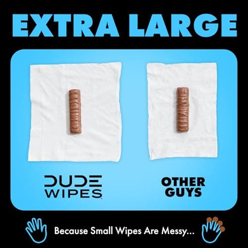 DUDE Wipes Flushable Wet Wipes 48 Count Dispenser, Unscented Wet Wipes with Vitamin-E & Aloe, Septic and Sewer Safe