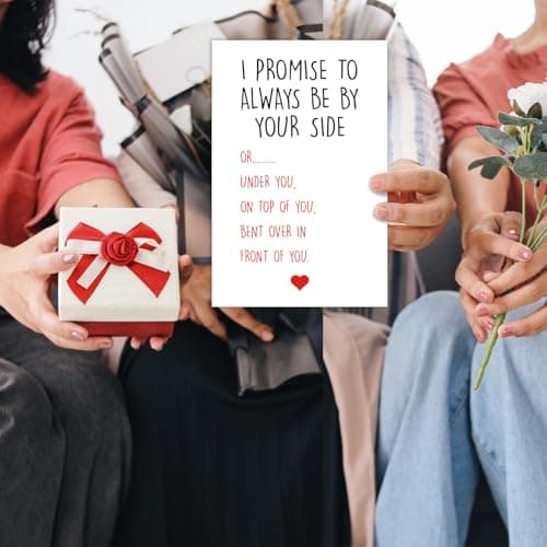 Funny Anniversary Card for Boyfriend Husband, I Promise to Always Be By Your Side Card, Hilarious Gift for First Second Third Year Anniversary (Top or Under)