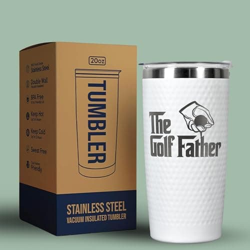 Golf Gifts for Dad - Fathers Day Golf Gifts for Men, Dad, Husband - Funny Golfer Gift - Golfer Ideas for Men, Golfers - Fathers Day Gift - 20 Oz Stainless Steel Tumbler