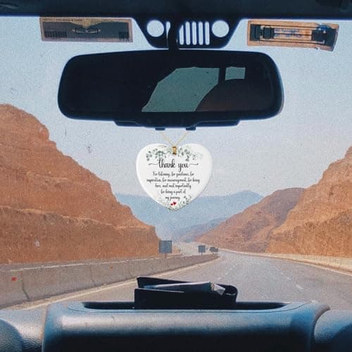 Appreciation Gifts for Women Thank You for Being a Part of My Journey Gifts for Coworkers Friends Nurse Teacher Employee Boss Christmas Tree Decoration Ceramic Heart Ornament