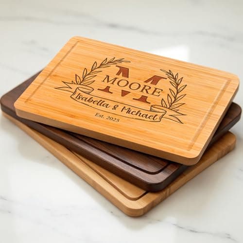 Personalized Cutting Board – Custom Wood Cutting Board for Kitchen – Engagement Gifts for Couples, Bridal Shower, Anniversary, Wedding or Housewarming Gift Idea