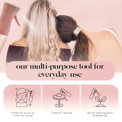 Kitsch Continuous Spray Bottle for Hair – Fine Mist Water Mister & Water Spray Bottle – Recycled Hair Spray Bottle – Spray Bottles for Cleaning, Styling, Plants & More – Terracotta, 150ml