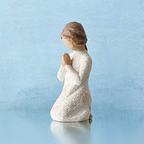 Willow Tree Prayer of Peace (Lighter Skin), Seeking The Quiet Within, Expresses Sympathy, Comfort, Remembrance, Healing, Sculpted Hand-Painted Figure