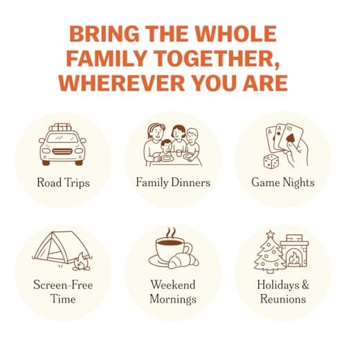 TALES 150 Conversation Cards, Family Edition, Perfect for Family Games for Adults, Teens, and Kids, Family Dinners, Game Nights, Gifts, Holidays, and Gatherings, Prompts for Meaningful Connections