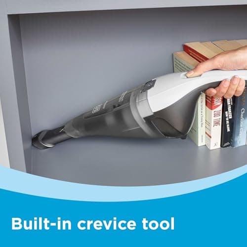 BLACK+DECKER dustbuster Cordless Handheld Vacuum, Portable Car Vacuum Cordless Rechargeable, Wall Mount, Strong Suction QuickClean (HNVC215B10)