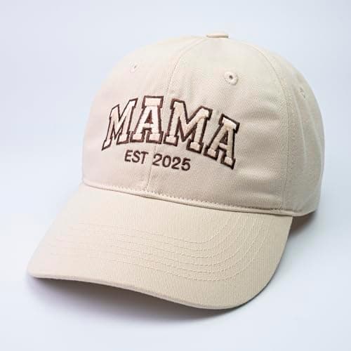 Mama EST 2025 Hat, New Mom Gift, Frist, Embroidered Mama Cap for Women, Gift for New Moms