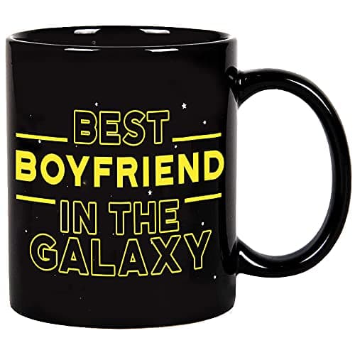 Fatbaby Best Boyfriend in the Galaxy Coffee Mug,Funny Birthday Valentine's Day Christmas Gifts For Boyfriend Him Tea Cup 11 oz