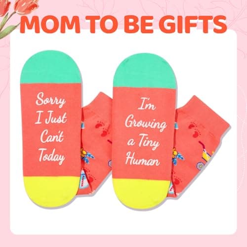 HAPPYPOP Expecting Mother's Day Gifts for New Mom - Mom To Be Gifts for Pregnant Women, Maternity Socks Pregnancy Stocking Stuffers, labor delivery
