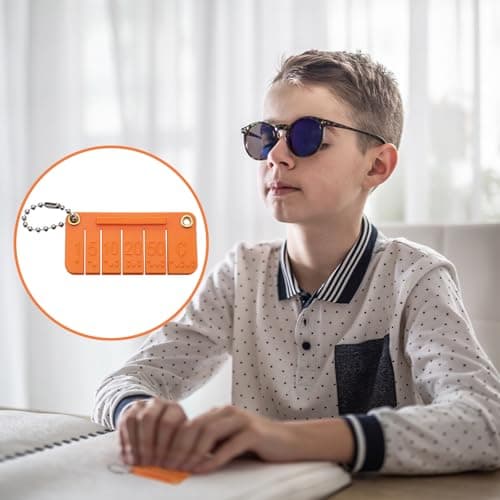 2 Pcs Plastic Click Pocket Money Brailler Braille Label Maker Braille Gifts for The Blind and Visually Impaired Traveling Shopping