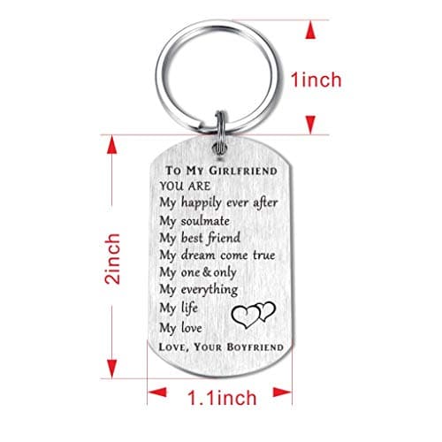 CPLJW Boyfriend Girlfriend BF GF Keychain Gifts for Anniversary Birthday Valentine Wedding Christmas Meaningful Presents