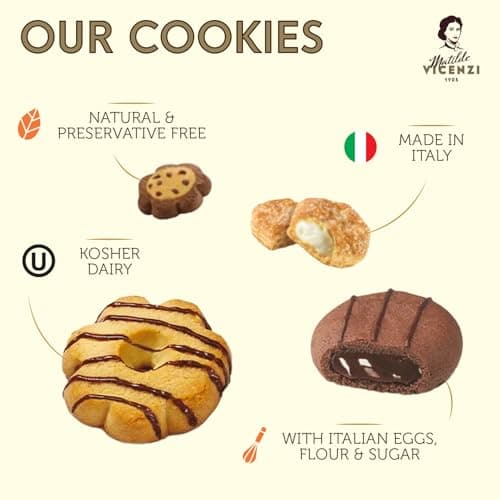 Matilde Vicenzi Pink Heart Gift Box Italian Cookies Assortment for Birthdays, Get Well and Thank you Gifting for Every Celebration - Kosher Dairy Gourmet Pastries - 32 oz (907g)