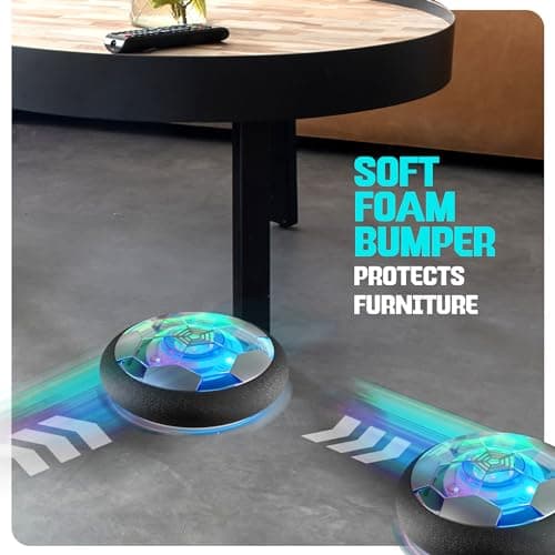 Hover Soccer Ball for Kids - Boy Birthday Gifts - Indoor Toy Games Gift for Boys Age 6, 7, 8, 9, 10, 11, 12 Year Old - Light-Up Toys Game for Kid - 6-8, 8-12 - Gift for 8 Year Olds (Single)