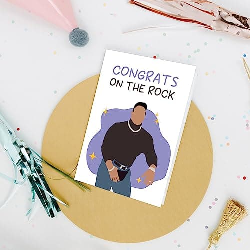 Nchigedy The Rock Engagement Card, Funny Engagement Gift for Friends, Wedding Congratulations Card, Dwayne Johnson Cards