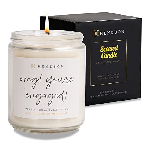 Engagement Gifts for Women - Wedding Candle, Bridal Shower, Bachelorette Party Gift for Bride to Be - Engaged Couple Fiance, Couples Gift - OMG Youre Engaged Candles