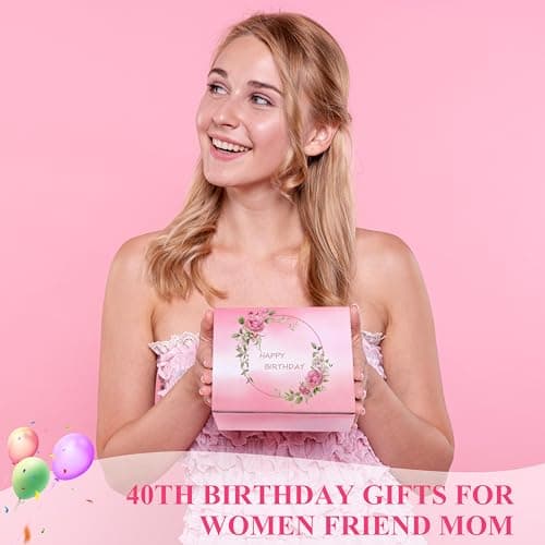 40th Birthday Gifts Women, 1985 40th Birthday Decorations for Women 40 Year Old Birthday Gifts for Wife Sister Best Friends 40 th Birthday Decorations