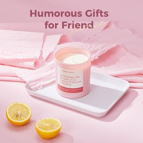 Birthday Gifts for Women Best Friends, Funny Birthday Gift for Sister Friendship, Cool Bestie Gift Ideas for Women Females Bestie, Lemom Lavender Scented Candles 7.7oz