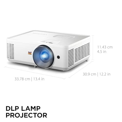 ViewSonic PA503HD 4000 Lumens High Brightness Projector with 1.1x Optical Zoom, USB, and HDMI inputs for Home and Office