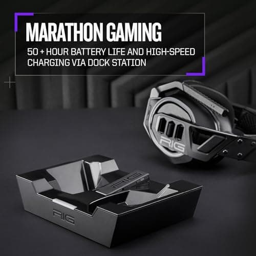 RIG 900 MAX HX Universal Dual Wireless Gaming Headset 2.4GHz/Bluetooth for Xbox, PlayStation, Nintendo Switch, PC, Android, iPhone - Charging Base - 60 Hours Battery - Dolby Atmos 3D Audio