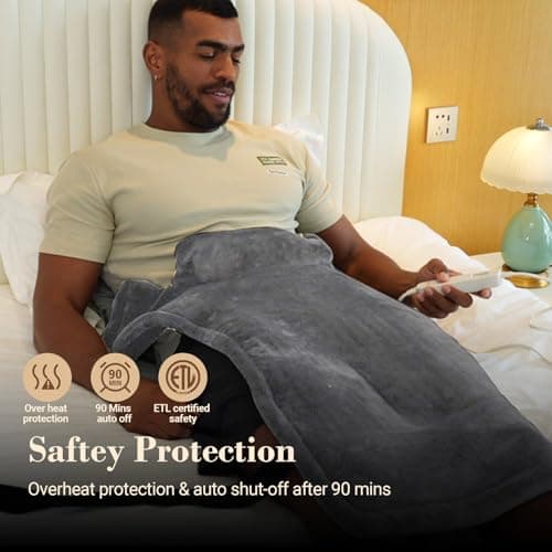 Comfier Heating Pad for Back Pain Relief, Fast Heating Pads for Back Neck and Shoulders, Electric Heated Wrap, 3 Heat Levels & 90-Mins Auto Shut Off, Birthday Gifts for Mom Dad Women Men