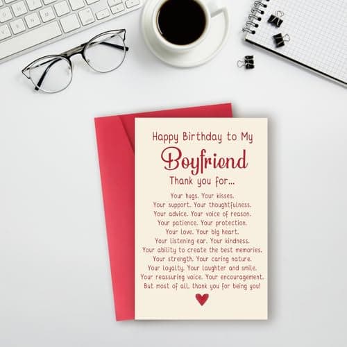 Happy Birthday Card & Gifts for Boyfriend,Funny Birthday Card for Boyfriend,Romantic Birthday Gifts for Boyfriend,Happy Bday Card