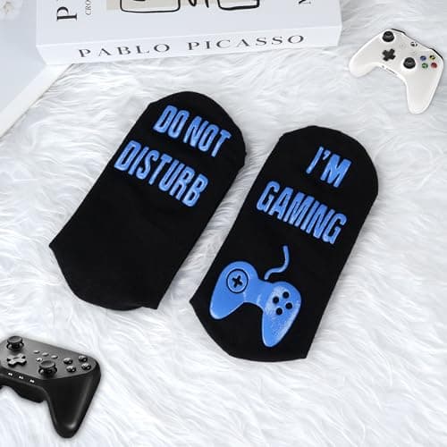 Nucinzua Birthday Gifts For Men,Do Not Disturb Im Gaming Socks for Men,Gamer,Teen Boys Gifts,Christmas Stocking Stuffers