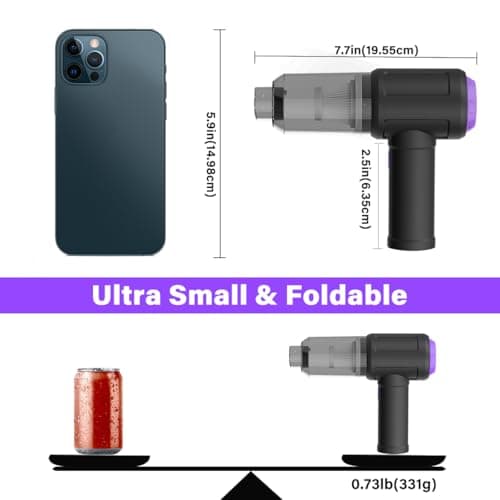 14500 Pa Computer Vacuum Cleaner Mini & 110000RPM Compressed Air Duster for Keyboard Cleaning Cordless Canned Air Powerful Energy Efficient