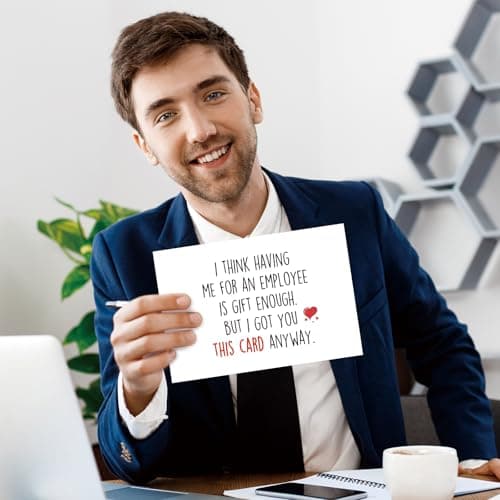 Ziwenhu Boss Day Gifts for Men, Happy Boss's Day Card for Him, Funny Boss Lady Gifts for Women, Cute Birthday Card from employee