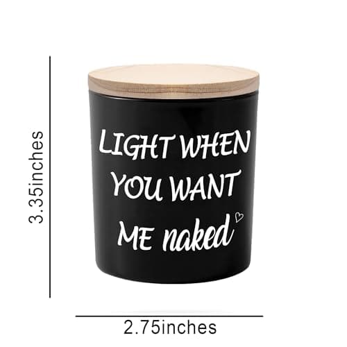 BFJLIFE Gifts for Him Men Funny Unique Anniversary Valentines Day Christmas Birthday Romantic Gag White Elephant Gifts for Boyfriend Husband Men Adults Stocking Stuffers Sandalwood Scented Soy Candle