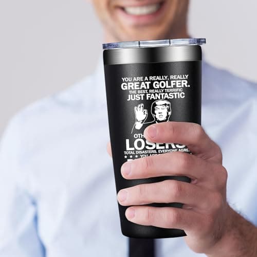 SpenMeta Golf Gifts for Men, Dad, Grandpa - Christmas Fathers Day Golf Gifts for Dad - Great Golfer Player Present - 20oz Golfer Tumbler Cup