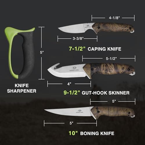 Mossy Oak Hunting Field Dressing Kit - Portable Butcher Game Processor Set (8-Piece)