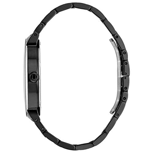 Bulova Men's 3-Hand Quartz Watch with Diamond Dial and Edge to Edge Crystal