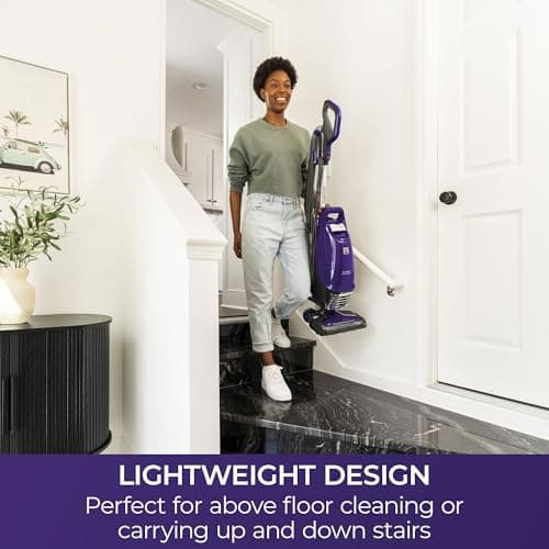 Kenmore BU4018 Intuition Bagged Upright Vacuum Lift-Up Carpet Cleaner 2-Motor Power Suction with HEPA Filter,3-in-1 Combination, Upholstery Tool for Hardwood Floor, Pet Hair, Purple