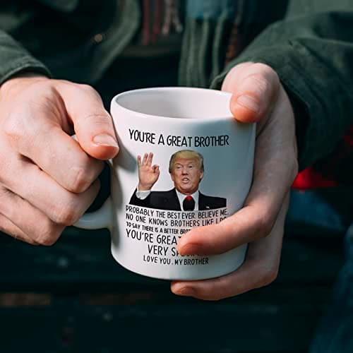 Aurahouse You're A Great Brother Mug, Birthday Gag Gifts for Brother, Christmas, Father's Day Gifts for Brothers Adult, Funny Big Bro Present Ceramic Coffee Cup (White, 11oz)