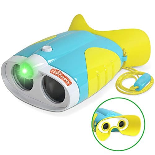 Night Vision Binoculars for Kids & Toddlers, Birthday Gift Ideas, Outdoor Exploration Toys, Binocular + Flash Light & Face Comfort Rubber, Educational STEM Gifts for Boys & Girls Ages 3 4 5 6 Year Old