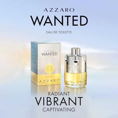 Azzaro Wanted Eau de Toilette - Vibrant & Irresistible Mens Cologne - Woody, Citrus & Spicy Fragrance - Fresh Notes of Cardamom, Lemon, Vetiver - Everyday Wear - Luxury Perfumes for Men